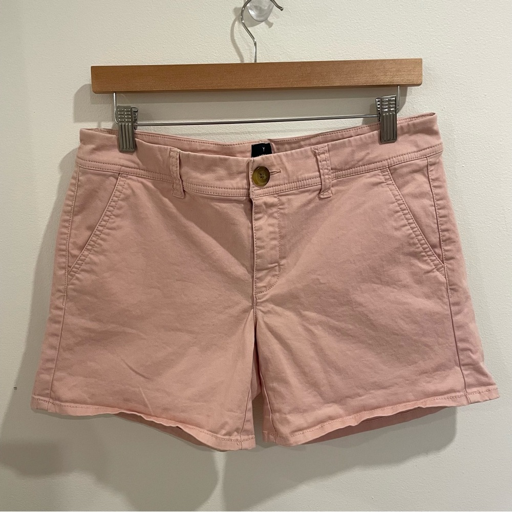 American Eagle Pink Stretch Midi Shorts